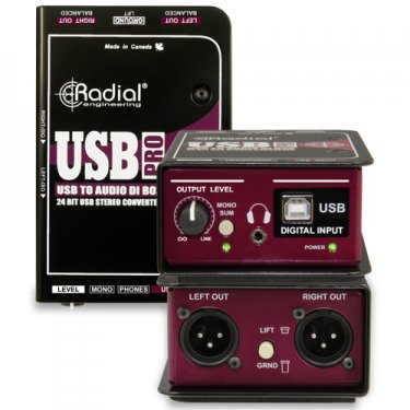 河南Radial,USB Pro,立体声USB计算机DI直插盒,有源DI盒,USB-Pro,立体声USB DI盒,有源直接盒