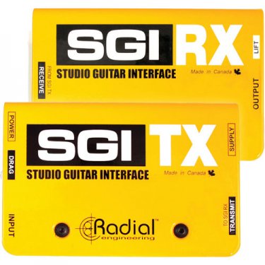 河南Radial,SGI,现场吉他远程传输器DI直插盒,吉他接口,带TX,RX模块,吉他DI盒,