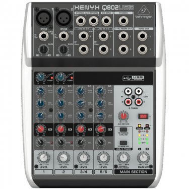 河南百灵达 Behringer Q802USB 模拟调音台 声卡调音台 6路调音台