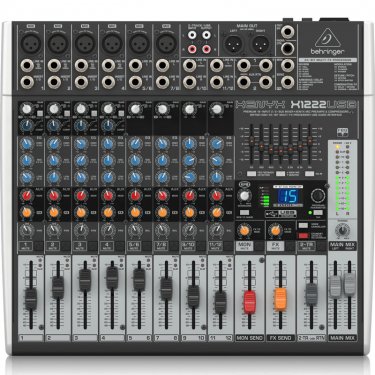 河南百灵达 Behringer X1222USB 模拟调音台 USB声卡调音台 直播K歌调音台