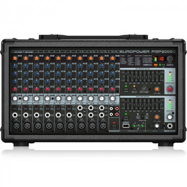 河南百灵达 Behringer PMP2000D 有源调音台 带功放调音台 模拟调音台 带效果调音台 会议调音台 扩声调音台