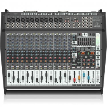 河南百灵达 Behringer PMP6000 有源调音台 带功放调音台 模拟调音台 带效果调音台 会议调音台 扩声调音台