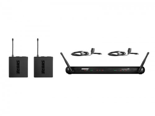 河南Shure 舒尔 SVX188/CVL 双领夹式话筒系统 胸麦 一拖二无线话筒