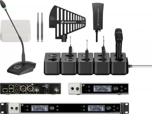 河南森海赛尔 EW-DX EM 2 DANTE 双通道一拖二无线麦克风 教学会议舞台演出直播无线话筒 Sennheiser