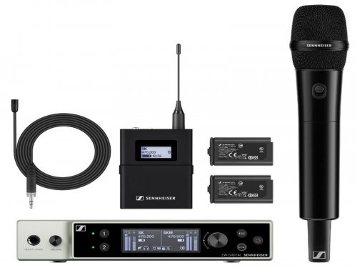 河南森海赛尔 EW-DX MKE2-835-S SET 一拖二无线麦克风 教学会议舞台演出直播无线话筒